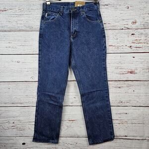 🔴 Carhartt Tapered Leg Traditional Fit Jean Men 30X30 Blue B18 DEFECT